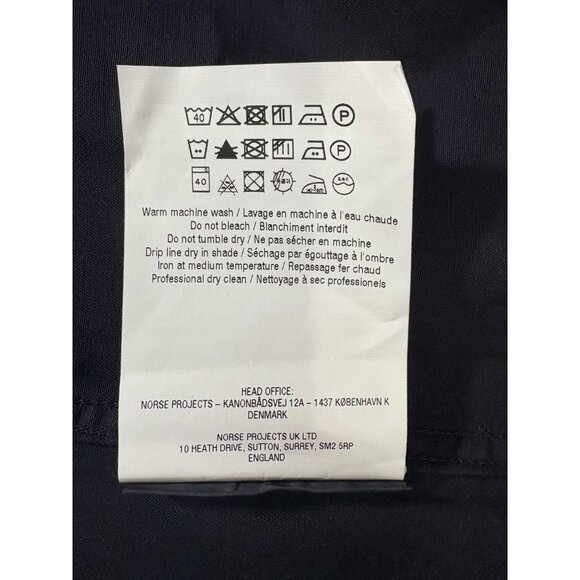 Norse Projects Anton Light Twill Shirt size M color dark navy NWT mspr $180 - Picture 8 of 12